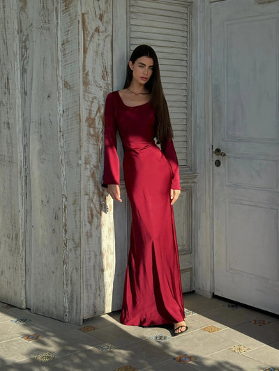 Sophie | Langärmliges Maxikleid – Fließender Schnitt für Eleganz und Komfort Zendoo.de