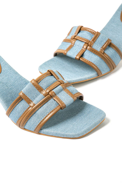 Nova | Trendige Denim Mules mit Blockabsatz – Eleganz trifft auf Komfort
