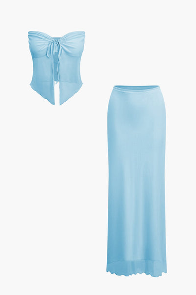 Brianna | Zweiteiler-Set mit Bandeau-Top & Maxirock