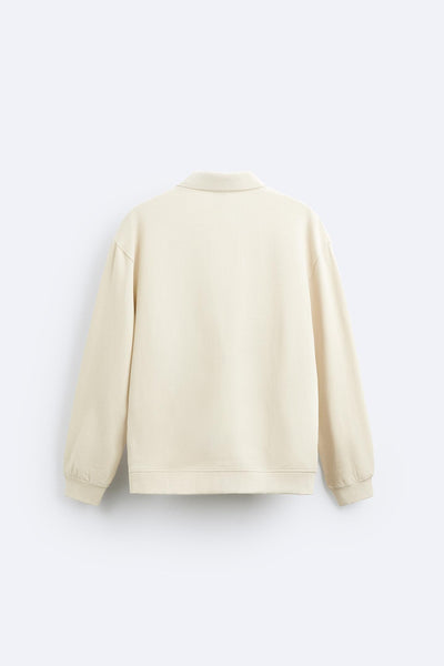 Beiger Pullover mit Polokragen – Lässiger Stil mit Eleganz