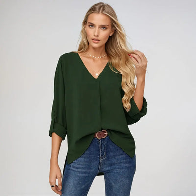 Lena | Elegante Bluse mit V-Ausschnitt Zendoo.de