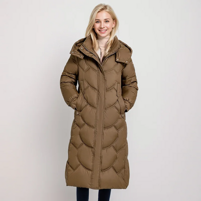 Lotte | Neck Wrap Gesteppter Langer Wintermantel