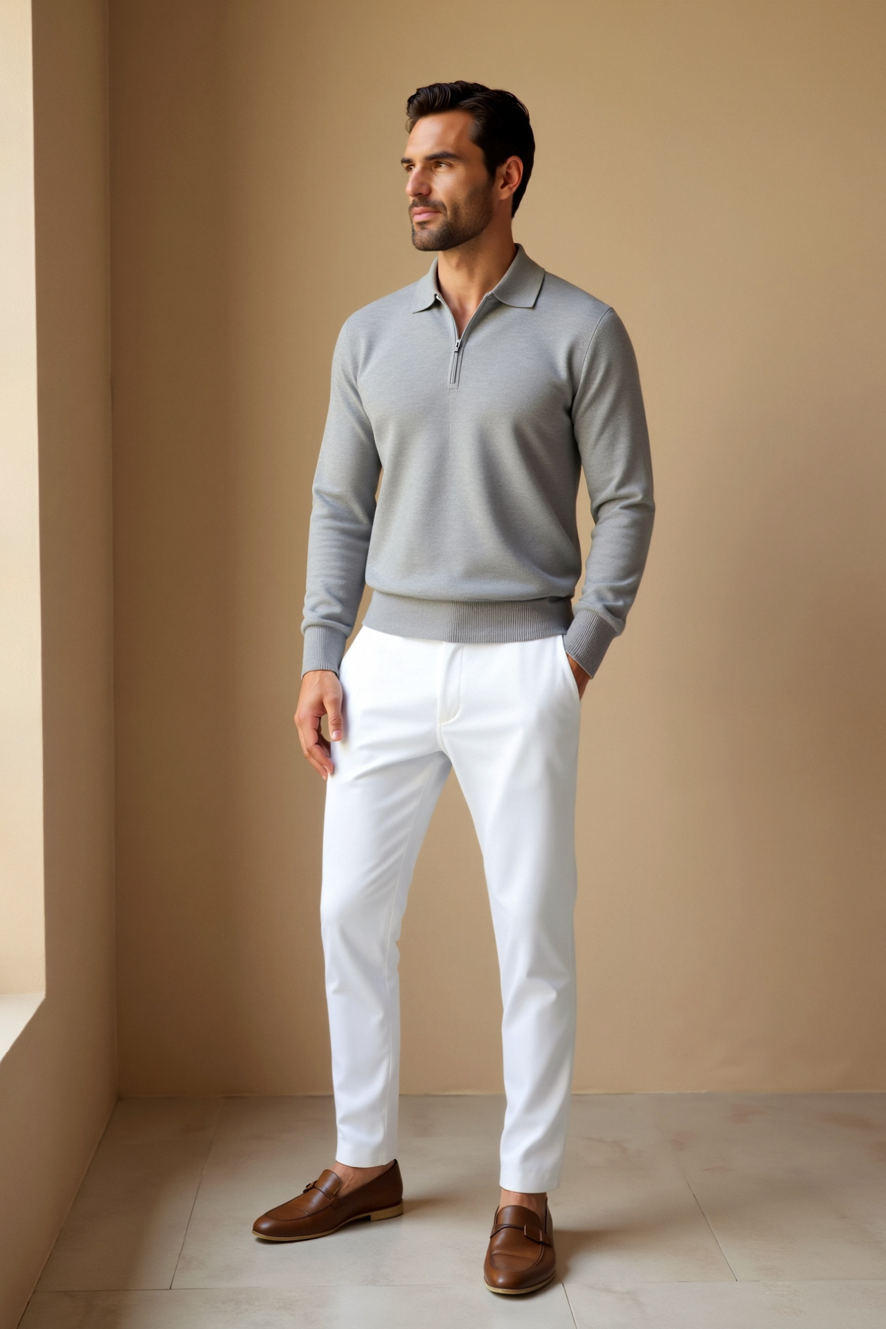 Stefano – Elegantes Herren-Poloshirt mit Reißverschluss
