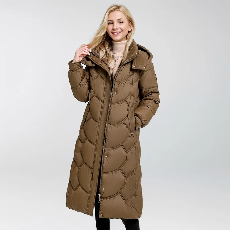 Lotte | Neck Wrap Gesteppter Langer Wintermantel
