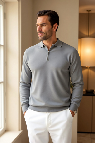 Stefano – Elegantes Herren-Poloshirt mit Reißverschluss