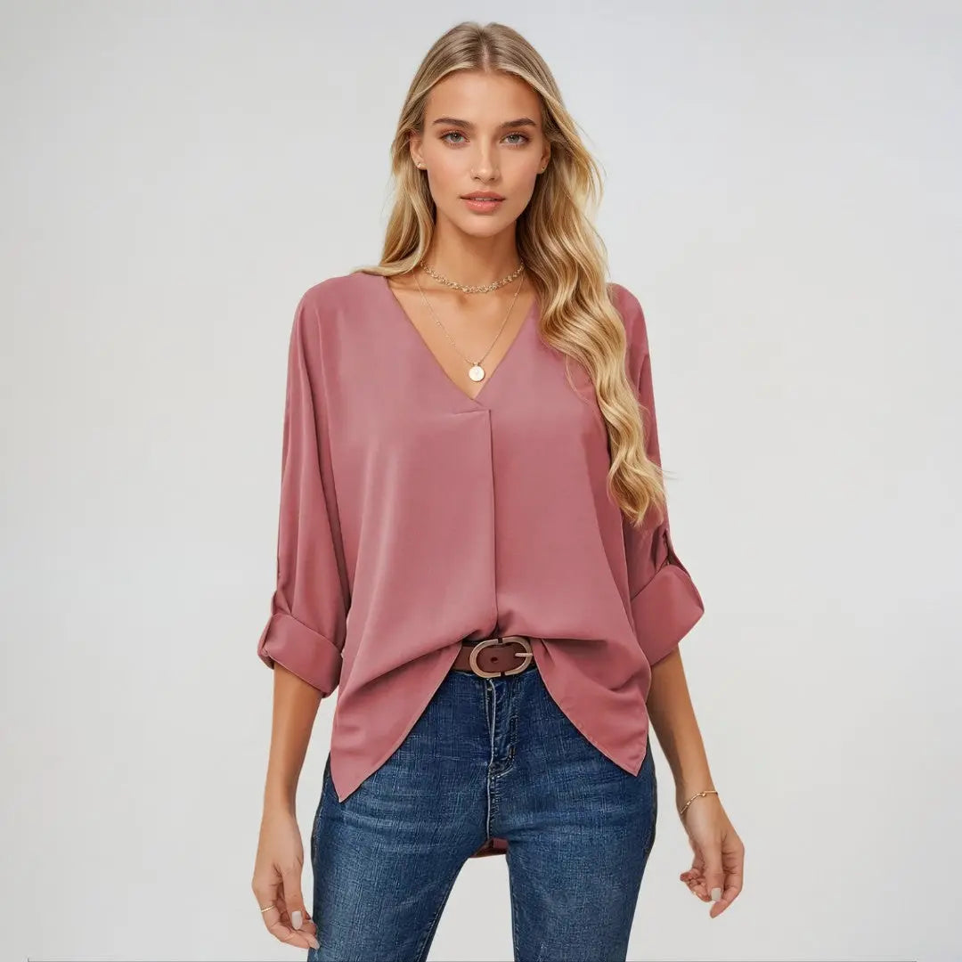 Lena | Elegante Bluse mit V-Ausschnitt Zendoo.de