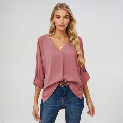 Lena | Elegante Bluse mit V-Ausschnitt Zendoo.de
