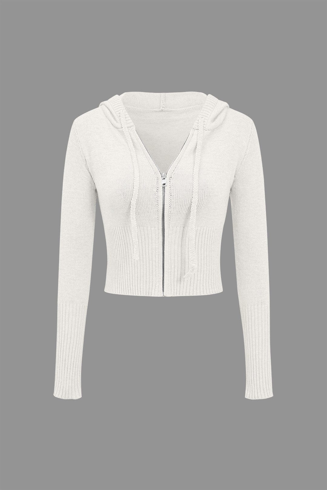 Ava | Strick-Set mit Kapuzenjacke & Schlaghose