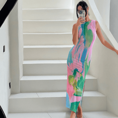 Hannelore | Sinnliches Maxikleid mit verführerischem Rückenausschnitt