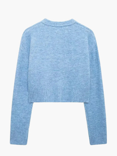 Milena | Verkürzter Strick-Cardigan mit Knopfleisten-Design