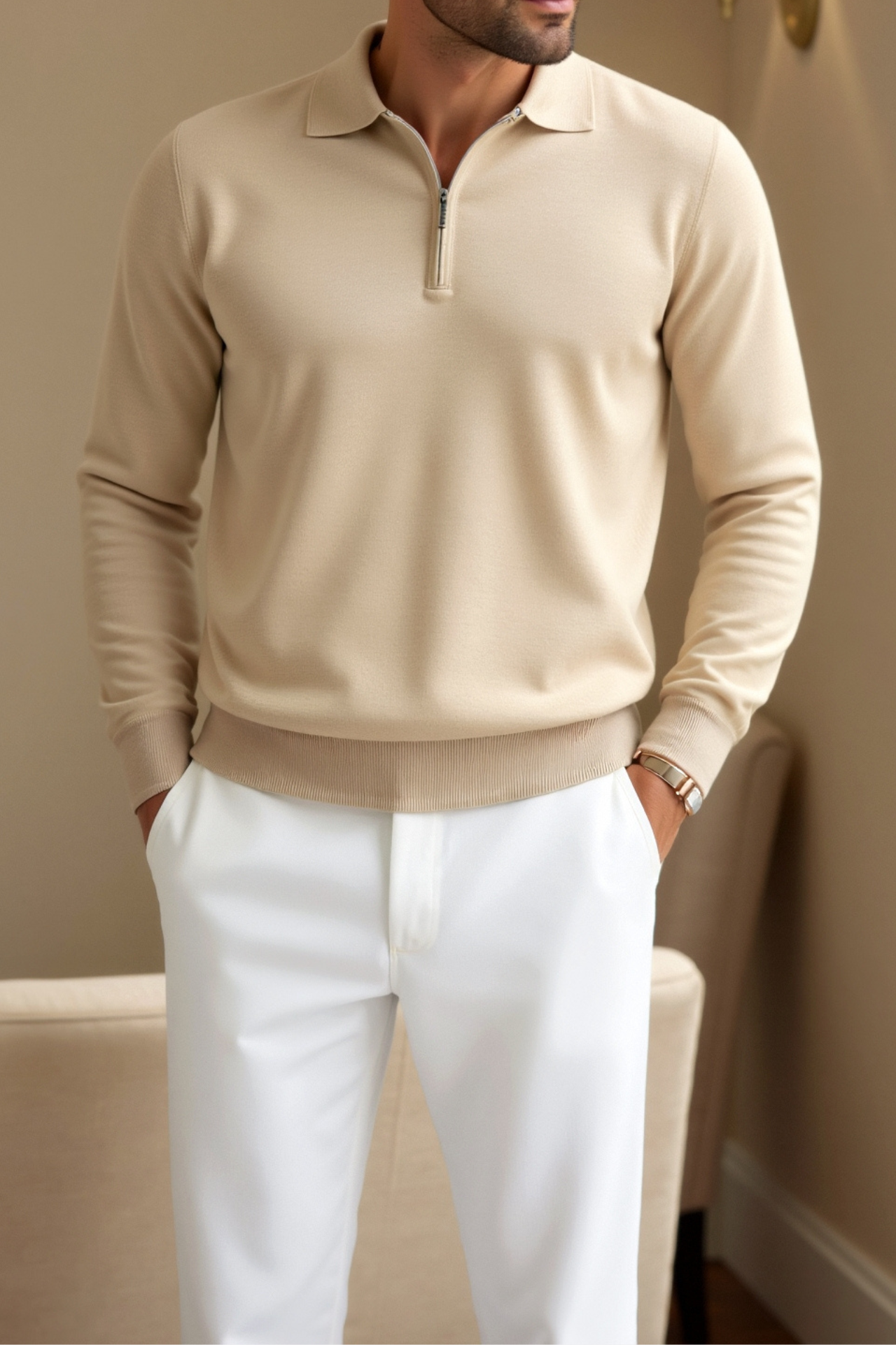Stefano – Elegantes Herren-Poloshirt mit Reißverschluss