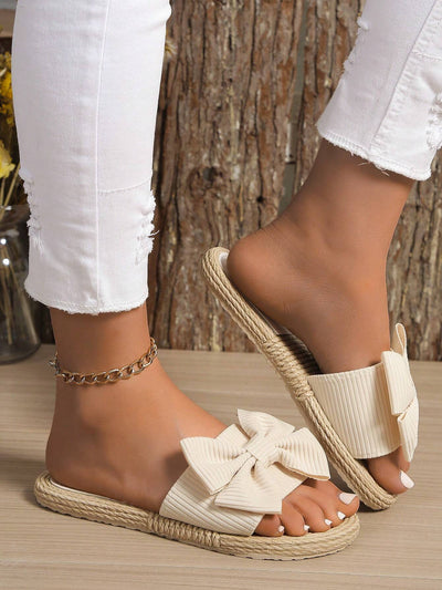Boho Sandalen mit Schleife & Jutefußbett – Sommerlich & Bequem | Zendoo.de