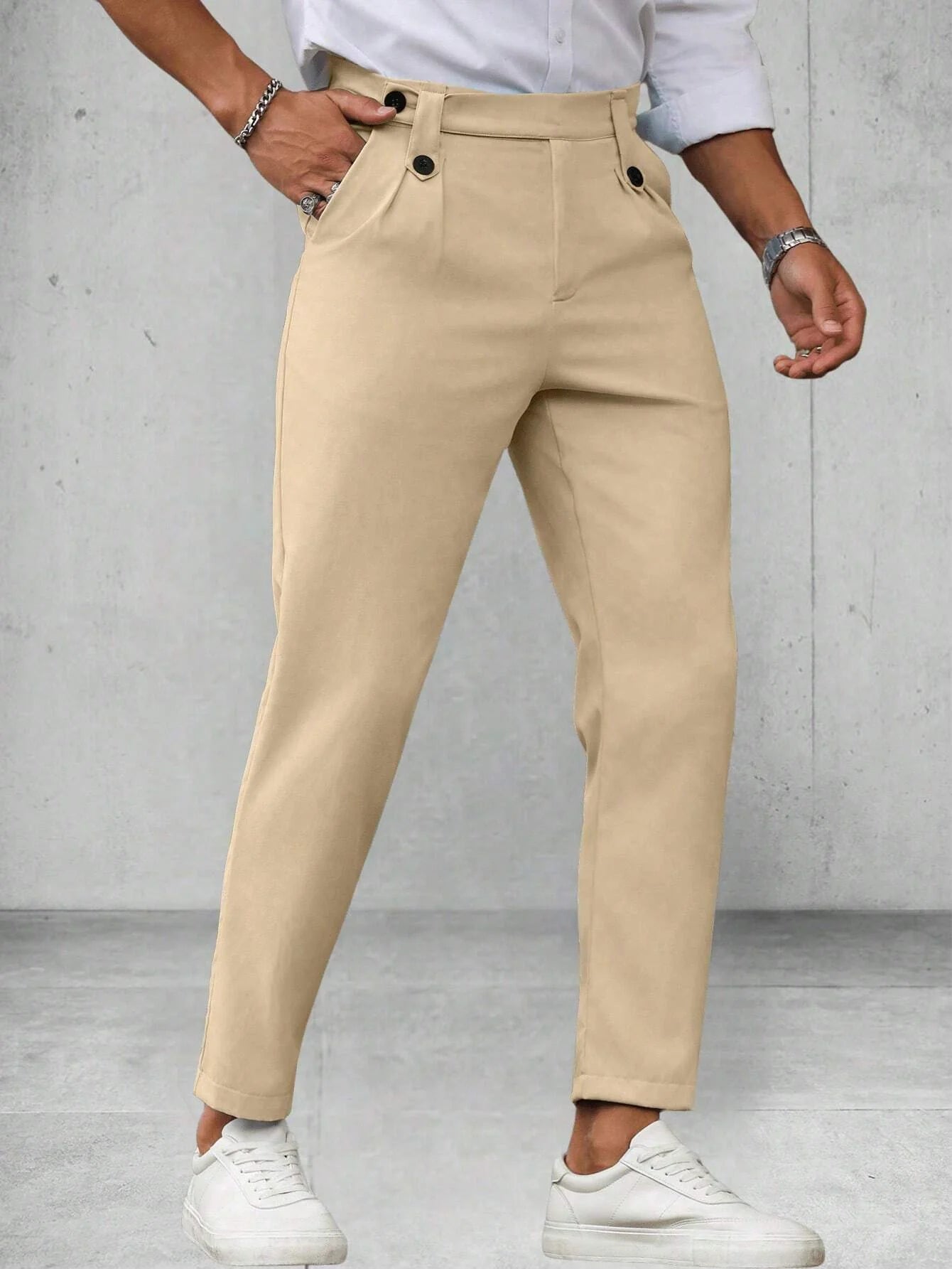 Andrea | Elegante beige Hose für Herren