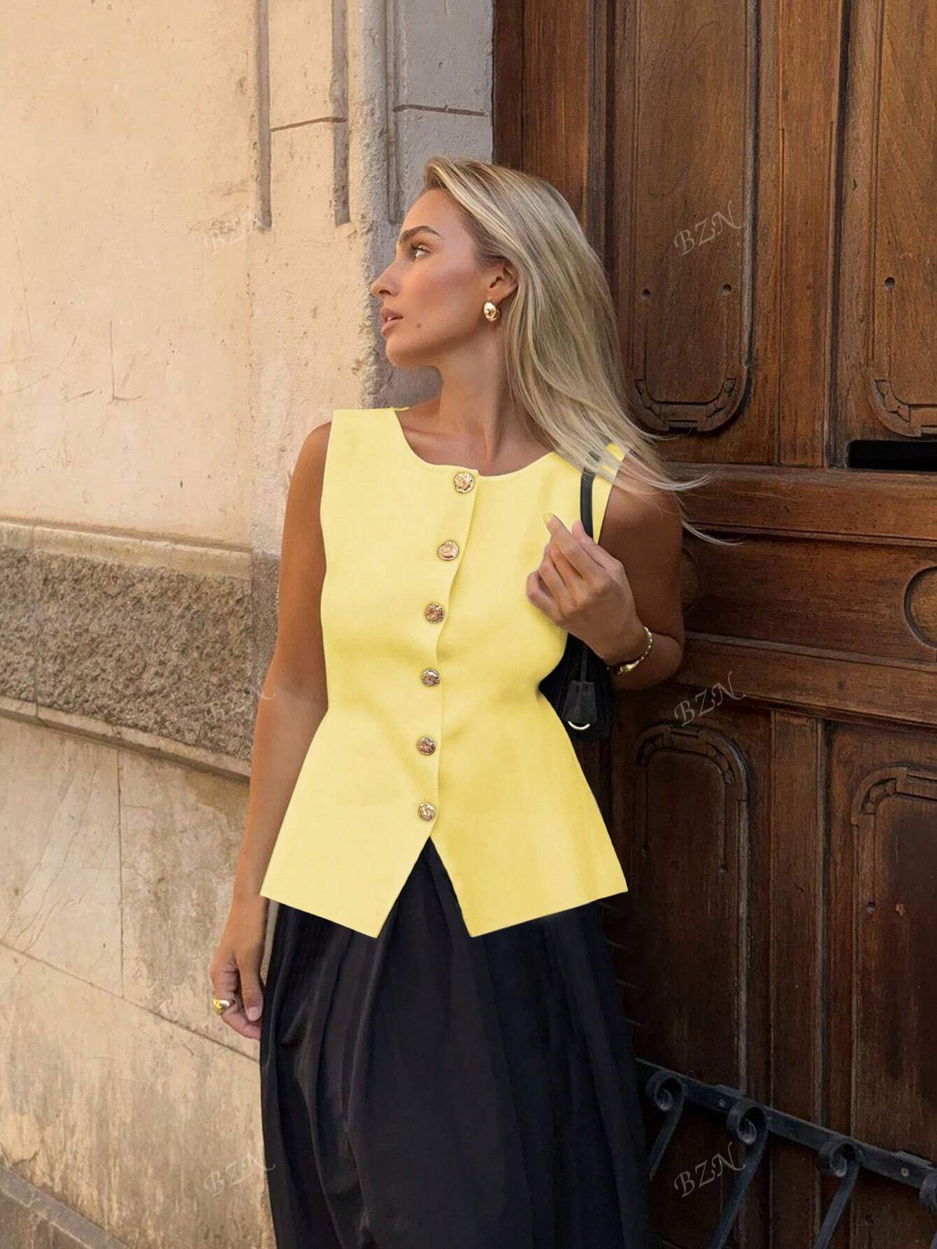 Ärmelloses Tailor-Weste mit Knöpfen – Feminin, Edel & Vielseitig