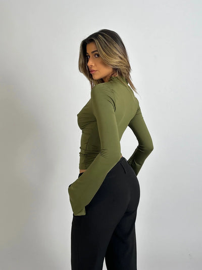 Roxana | Langärmliges Oberteil mit Spitze – Feminine Eleganz für Jeden Anlass Zendoo.de