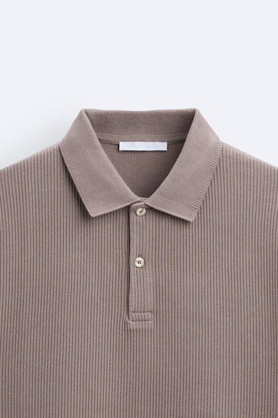 Kurzärmeliges Poloshirt in Cremeweiß – Minimalistisch und Bequem