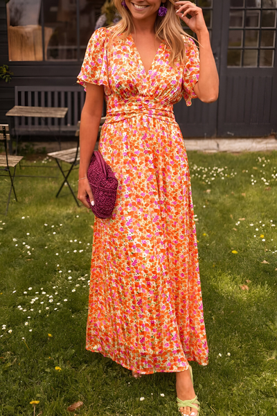 Ava™ | Elegantes Maxikleid mit V-Ausschnitt und femininer Passform