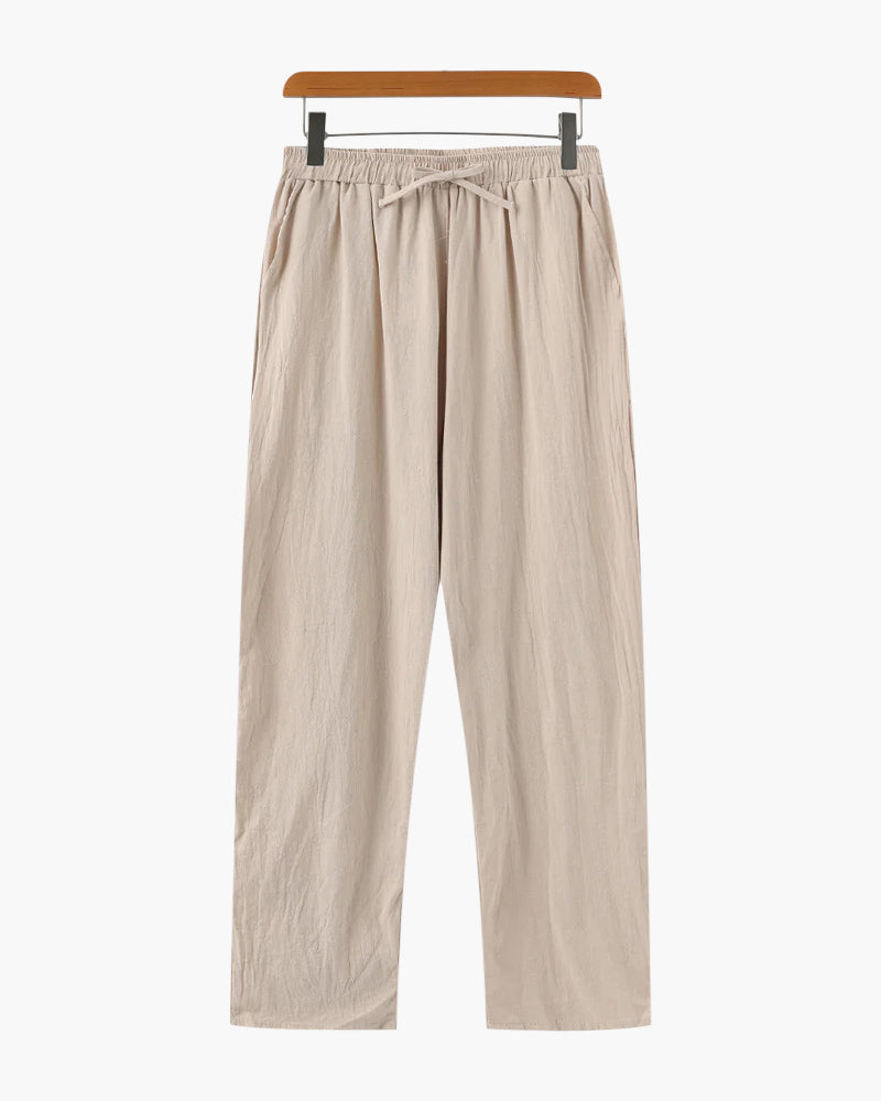 Nicholas | 3-teiliges Old Money Sommer-Outfit mit Leinenhemd, hose & Wildleder-Loafer