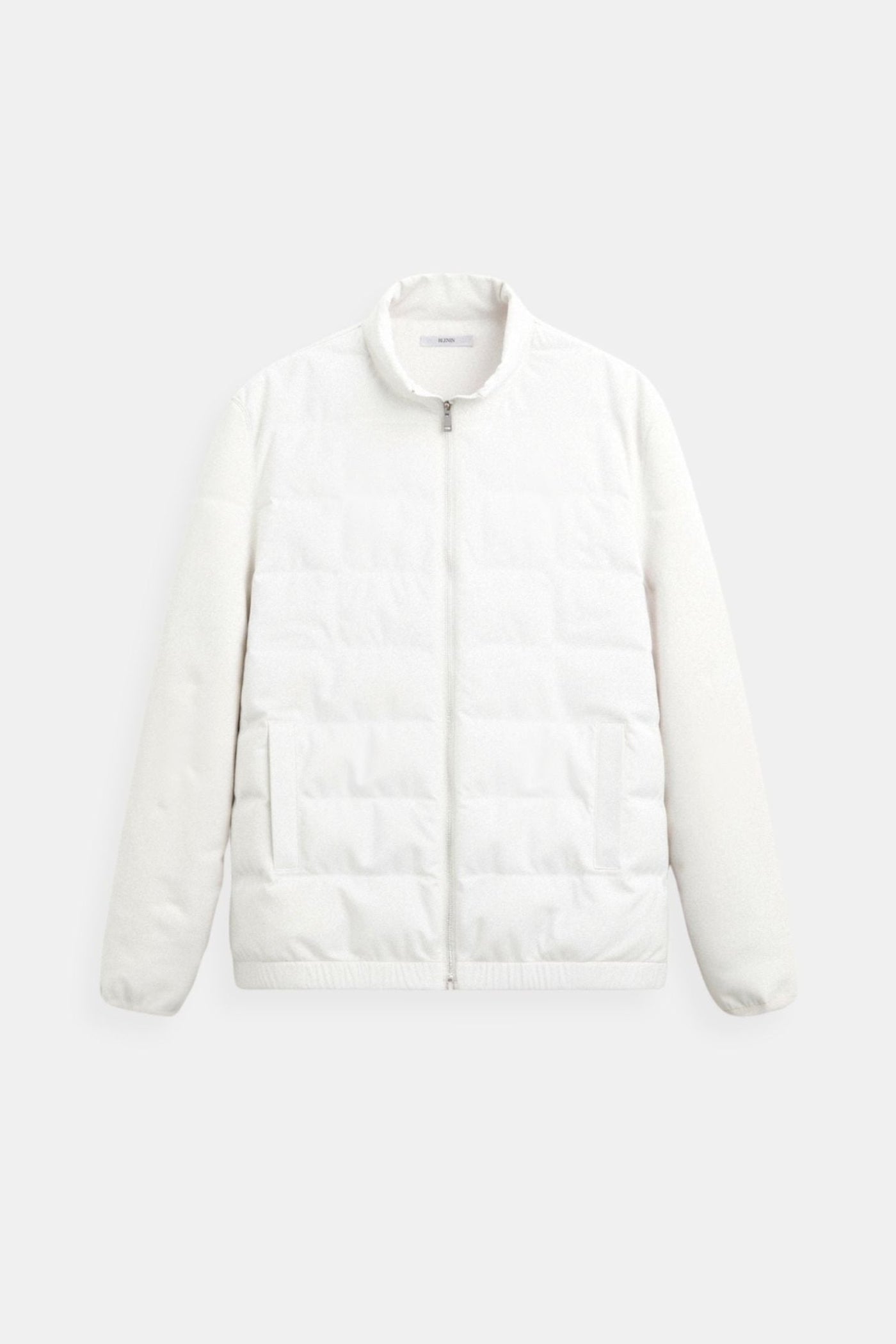 Luca – Moderne Herren-Steppjacke in Cremeweiß und Grau