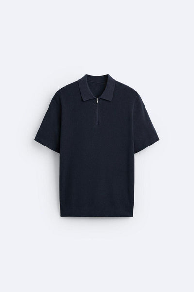 Elegantes Strickpolo mit Reißverschluss