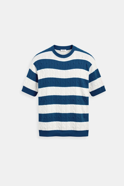 Gestreifter Herren-Pullover mit kurzen Ärmeln – Stilvoll &amp; Bequem