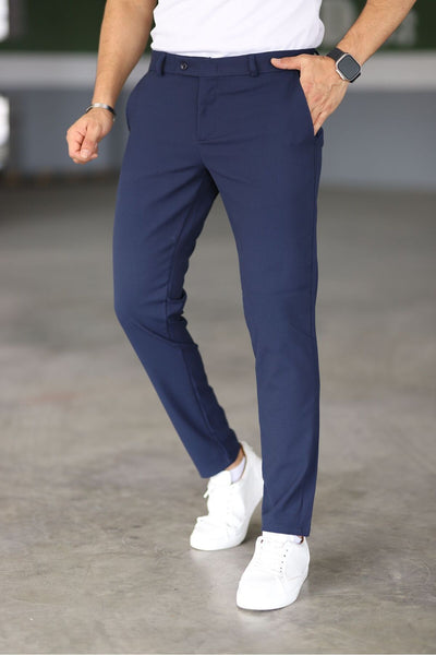 Nikolaus | Chinos Slim Fit Dunkelblaue Hose