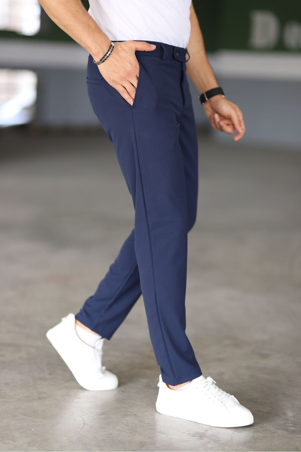 Nikolaus | Chinos Slim Fit Dunkelblaue Hose