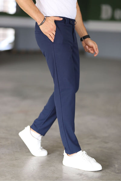 Nikolaus | Chinos Slim Fit Dunkelblaue Hose
