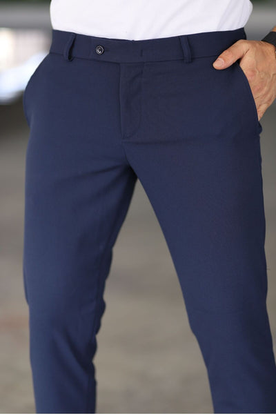 Nikolaus | Chinos Slim Fit Dunkelblaue Hose