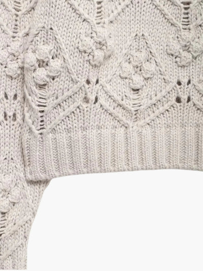 Delia | Modischer Damenpullover aus Zopfmuster