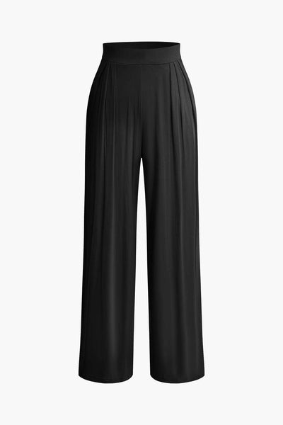 Lara | Elegantes Zweiteiler-Set mit Schleifen-Bandeau & Weitbein-Hose