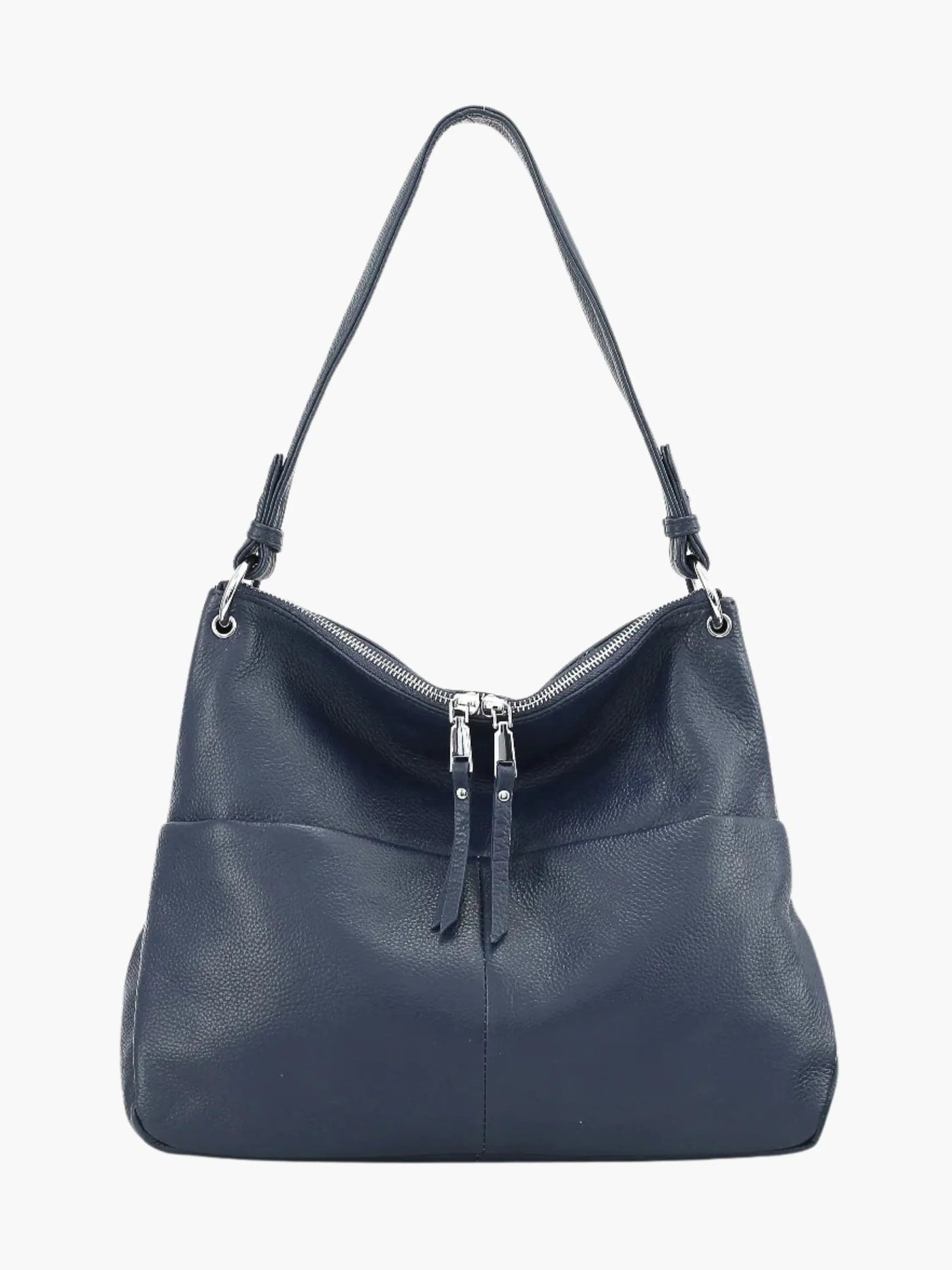 Hannelore| Hobo-Tasche aus weichem Leder mit Zipper-Verschluss
