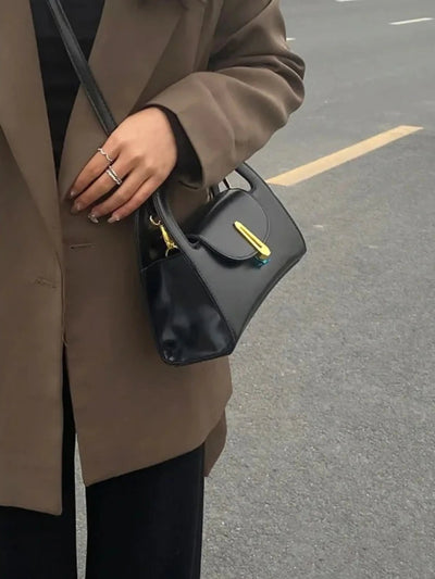 Dagmar | Modern Schwarz Mini Satchel Tasche