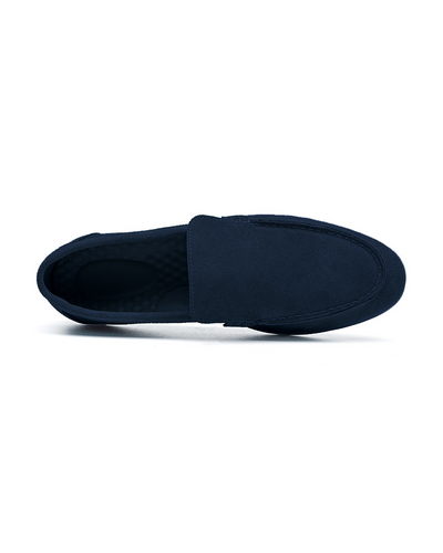 Damian | Blau Zopfmuster-Pullover & Wildleder-Loafer 2-teiliges Passendes Outfit