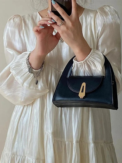 Dagmar | Modern Schwarz Mini Satchel Tasche