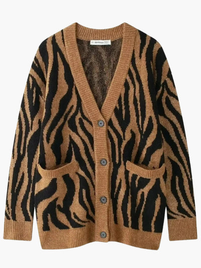 Berta | Zebra gestreiftes Strickzeug für Frauen
