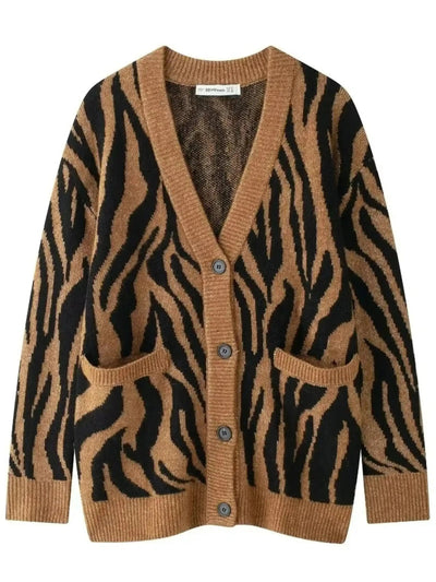 Berta | Zebra gestreiftes Strickzeug für Frauen