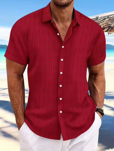 Owen | Relaxed Fit Gestreiftes kurzärmeliges Sommerhemd