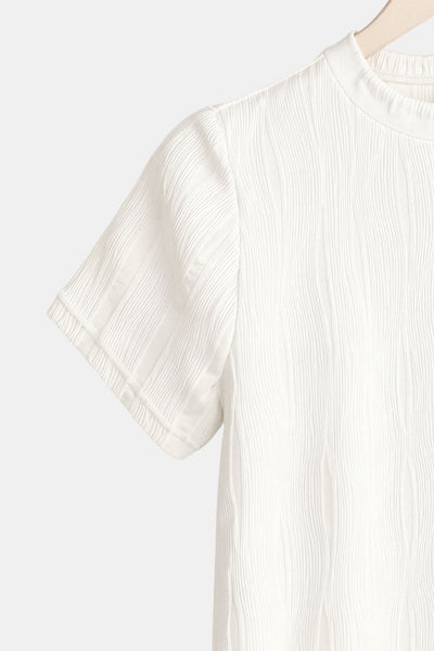 Geripptes Kurzarmshirt