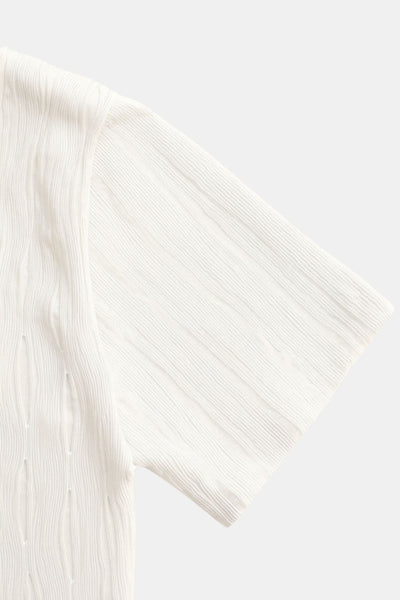 Geripptes Kurzarmshirt