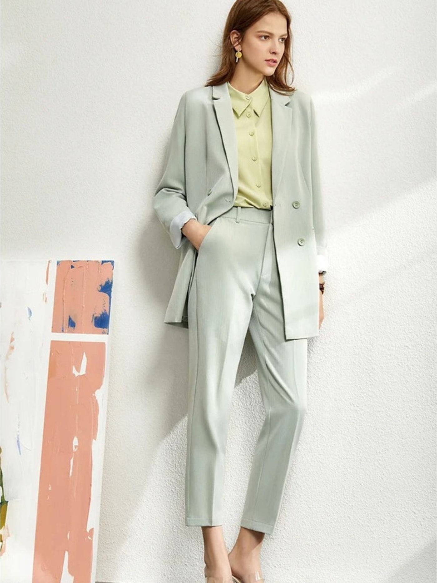 Kirsten | Vielseitiges Blazer und Schmalgeschnittenes Hosen Set mit Knöchellänge