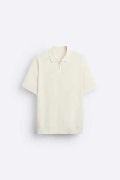 Elegantes Strickpolo mit Reißverschluss