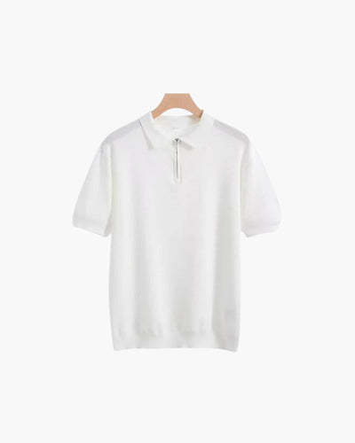 Brooks | kurze Ärmel Männer halb Reißverschluss stricken Poloshirt