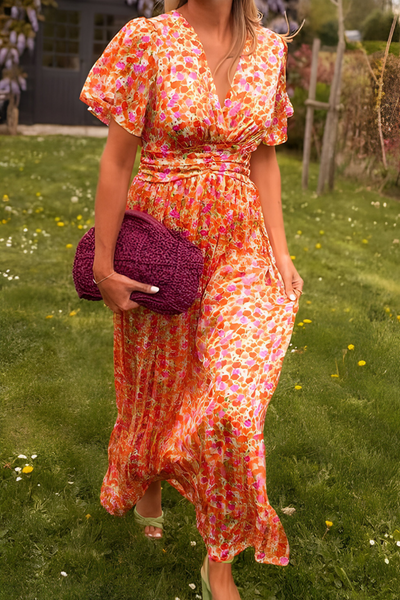 Ava™ | Elegantes Maxikleid mit V-Ausschnitt und femininer Passform