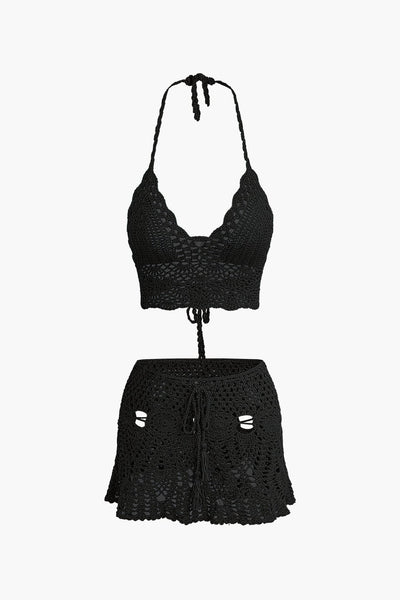 Marina | Häkel-Zweiteiler mit Crop-Top & Minirock