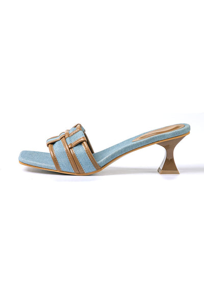 Nova | Trendige Denim Mules mit Blockabsatz – Eleganz trifft auf Komfort