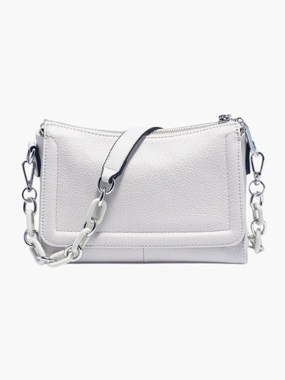 Ada | Schicke weiße Leder-Schultertasche
