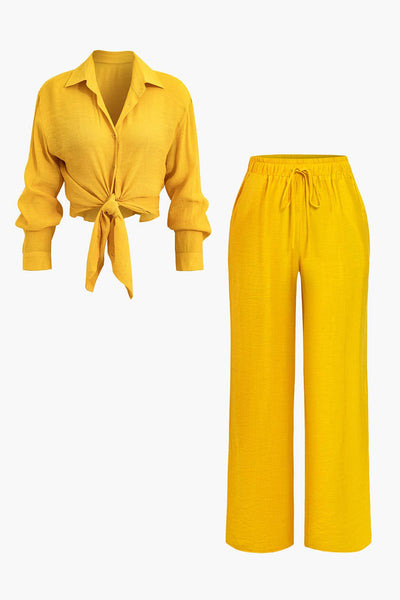 Amber | Luftiges Zweiteiler-Set mit Bluse und weiter Hose