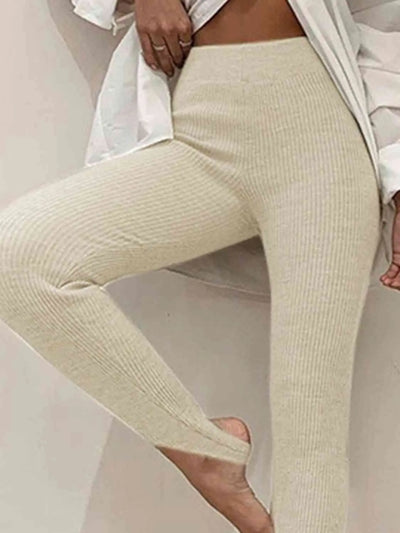 Clara | Gerippte Mid-Waist-Leggings – Komfort und Stil für Jeden Tag Zendoo.de