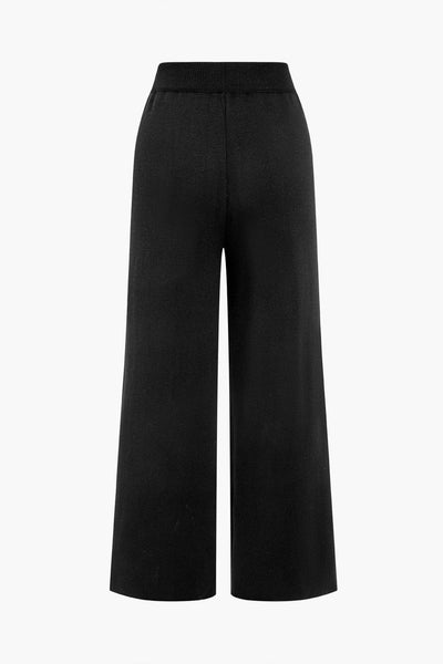 Liliana | Elegantes Zweiteiler-Set mit Strickjacke & Wide-Leg-Hose